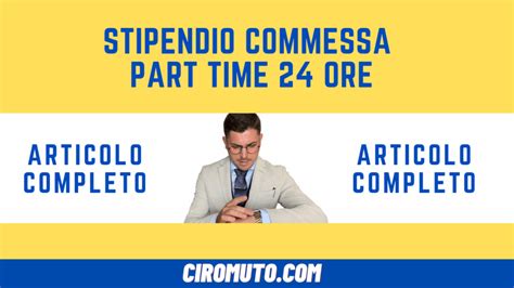 Stipendio per commessa part time .